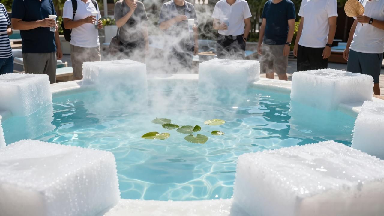 苏州高温水池降温大冰块真有用吗？